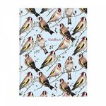 Тетрадь на кольцах А5 (165х215 мм), 120 листов, твердый картон, клетка, BRAUBERG, Щеглы, 404079