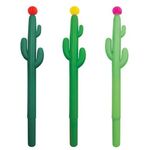 Ручка фигурная шариковая ЮНЛАНДИЯ "Кактус", мягкий силиконовый корпус, ассорти, СИНЯЯ, пишущий узел 0,7 мм, 143774