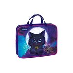 Папка текстильная с ручками 1 отделение, А4 Berlingo "Jolly kitty", 350*265*80мм, текстиль, на молнии