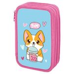 Пенал ЮНЛАНДИЯ, 3 отделения, полиэстер, 19х11 см, "Yum", 271028