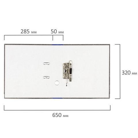 Папка-регистратор ОФИСМАГ, фактура стандарт, с мраморным покрытием, 50 мм, синий корешок, 225586