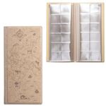 Альбом для монет или купюр, 105х223 мм, на 72 монеты D до 30 мм, выдвижные карманы, бежевый, "ДПС", 2858-105