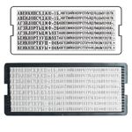 Касса русских букв и цифр универсальная, для самонаборных печатей и штампов TRODAT, 360 символов, шрифт 3,1 и 2,2 мм, 86617