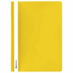 Скоросшиватель пластиковый BRAUBERG, А4, 130/180 мкм, желтый, 228671