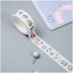 Клейкая лента декоративная MESHU "Cute toys", 1,5см*3м