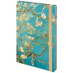 Ежедневник недатированный с резинкой А5 (145х203 мм), BRAUBERG, твердый, фольга, 128 л., "Almond", 114568