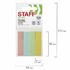 Закладки клейкие STAFF, ПАСТЕЛЬНЫЕ бумажные, 50х12 мм, 4 цвета х 25 листов, европодвес, 127147