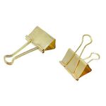 Зажимы для бумаг BRAUBERG EXTRA, КОМПЛЕКТ 12 шт., 32 мм, на 140 л., золотистые, европодвес, 229587