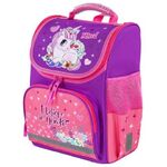 Ранец ПИФАГОР BASIC, 1 отделение, 3 кармана, эргономичная спинка, "Happy unicorn", 35х28х18 см, 271372