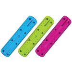 Линейка 15 см гибкая BRAUBERG "FLEX", пластиковая, ассорти, европодвес, 210673