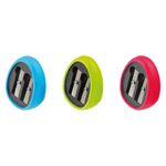 Точилка пластиковая ArtSpace "Soft", 2 отверстия, без контейнера, ассорти