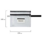 Папка-конверт на молнии МАЛОГО ФОРМАТА (238х180 мм), А5, 2 отделения, ПВХ, сетка, прозрачная, 0,3 мм, BRAUBERG "Solid", 223890