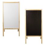 Доска-штендер двусторонняя для мела и магнитно-маркерная (54х109 см), черная/белая, STAFF, 236889