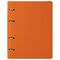 Тетрадь на кольцах А5 (180х220 мм), 120 листов, под кожу, клетка, BRAUBERG "Joy", оранжевый/светло-оранжевый, 129992