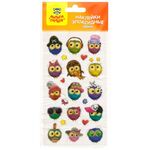 Наклейки гелевые Мульти-Пульти "Совы", 10*22см, 22 наклейки, инд. уп., европодвес