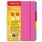 Тетрадь-блокнот 150 л., A5, 170x215 мм, BRAUBERG, линия, гребень, обложка пластиковая, на резинке, 4 разделителя, "Juicy", 401795