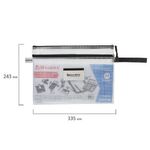 Папка-конверт на молнии А4 (335х243 мм), 2 отделения, ПВХ, прозрачная, 0,3 мм, BRAUBERG "Solid", 223889