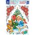 Украшение для окон и стекла ЗОЛОТАЯ СКАЗКА "Снегурочка на коньках", 30х38 см, ПВХ, 591184