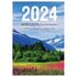 Календарь настольный перекидной OfficeSpace "Просторы России", 160л, блок газетный 1 краска (4 цвета), 2024г.
