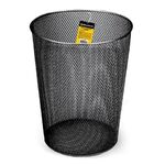 Корзина для бумаг, 9 л, металлическая, черная, BRAUBERG "Germanium", 231958