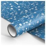 Упаковочная бумага глянц. 70*100см, MESHU "Silver flowers", 90г/м2