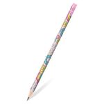 Карандаш чернографитный ЮНЛАНДИЯ "СЛАДКИЕ ИСТОРИИ", 1 шт., HB, с ластиком, корпус с печатью, 181750