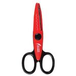 Ножницы ОСТРОВ СОКРОВИЩ, 135 мм, фигурное лезвие "зубцы", красно-оранжевые, в упаковке с подвесом, 236779