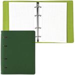 Тетрадь на кольцах А5 (180х220 мм), 120 листов, под кожу, клетка, BRAUBERG "Joy", зелёный/светло-зелёный, 129991