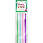 Набор закладок для книг формата А5 (ляссе с клеевым краем), ArtSpace "Bright" (4 тонкие ленты)