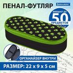 Пенал-футляр BRAUBERG, 1 отделение, органайзер, полиэстер, 22x9x5 см, "Alienation", 271586