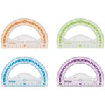 Транспортир 10см, 180° Berlingo "Color", пластиковый, ассорти, европодвес