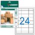 Этикетка самоклеящаяся 64,6х33,4 мм, 24 этикетки, белая, 70 г/м2, 50 листов, LOMOND, 2100175