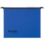 Подвесные папки А4 (350х245 мм), до 80 листов, КОМПЛЕКТ 5 шт., пластик, синие, BRAUBERG (Италия), 231797