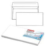 Конверты Е65 (110х220 мм), отрывная лента, 80 г/м2, КОМПЛЕКТ 25 шт., внутренняя запечатка, BRAUBERG, 122449