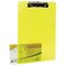 Доска-планшет BRAUBERG "Energy" с прижимом А4 (226х315 мм), пластик, 2 мм, неоновый, ЖЕЛТАЯ, 232231