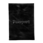 Обложка для паспорта натуральная кожа пулап, "Passport", кожаные карманы, черная, BRAUBERG, 238198