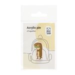 Значок акриловый MESHU "Frogodile", прямая УФ-печать, 2,0*3,6см