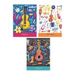 Тетрадь для нот 08л., А4, на скрепке ArtSpace "Веселая гитара" (вертик.)