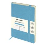 Блокнот МАЛЫЙ ФОРМАТ (91х140 мм) А6, BRAUBERG ULTRA, под кожу, 80 г/м2, 96 л., линия, голубой, 113031