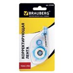 Корректирующая лента BRAUBERG, 5 мм х 6 м, в блистере, 221685