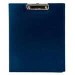 Папка-планшет STAFF, А4 (310х230 мм), с прижимом и крышкой, пластик, синяя, 0,5 мм, 229220