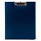 Папка-планшет STAFF, А4 (310х230 мм), с прижимом и крышкой, пластик, синяя, 0,5 мм, 229220