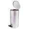 Урна для мусора с педалью, УСИЛЕННОЕ, ТИТАН, 40 литров, серая, оцинкованная сталь