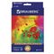 Карандаши цветные BRAUBERG "Цветы", набор 18 цветов, трехгранные, лакированное дерево, 181289