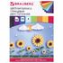 Цветная бумага А4 2-сторонняя мелованная (глянцевая), 16 листов 8 цветов, на скобе, BRAUBERG, 200х280 мм, "Подсолнухи", 129783