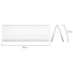 Подставка настольная для презентаций информационная 300х100 мм (домик) двусторонняя, в защитной пленке, BRAUBERG, 291251