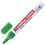 Маркер меловой EDDING 4095, 2-3 мм, ЗЕЛЕНЫЙ, влагостираемый, для гладких поверхностей, E-4095/4