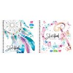 Скетчбук 40л., 190*190 ArtSpace "Ethno style", на гребне, 120г/м2