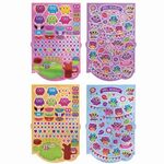 Альбом со сверкающими наклейками "Совята", 4 листа, более 250 шт., склейка, ЮНЛАНДИЯ, 662696