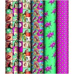 Упаковочная бумага глянц. 70*100см, ArtSpace "Pop art", 90г/м2, ассорти 5 дизайнов